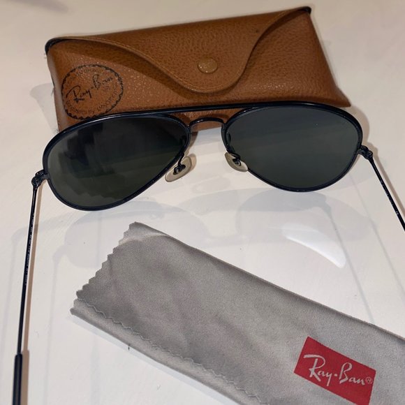 Ray-Ban Black Aviators 58mm main image 3